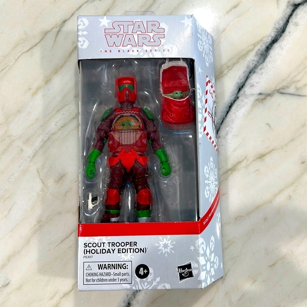 🔥 Star Wars Black Series Scout Trooper Holiday Walmart exclusive Grogu NIB